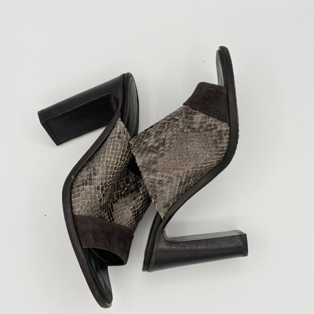 Rag & Bone Tristan Python Embossed Leather Mule Sandal 37 - Picture 2 of 9